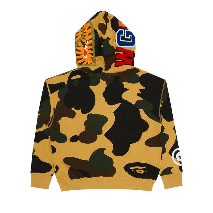 BAPE Giant 1st Camo Shark Loose Fit Full Zip Hoodie Yellow