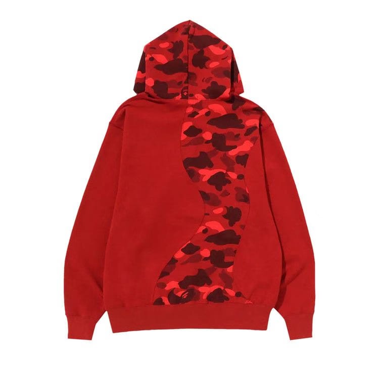 BAPE Color Camo College Cutting Relaxed Fit Hoodie Red