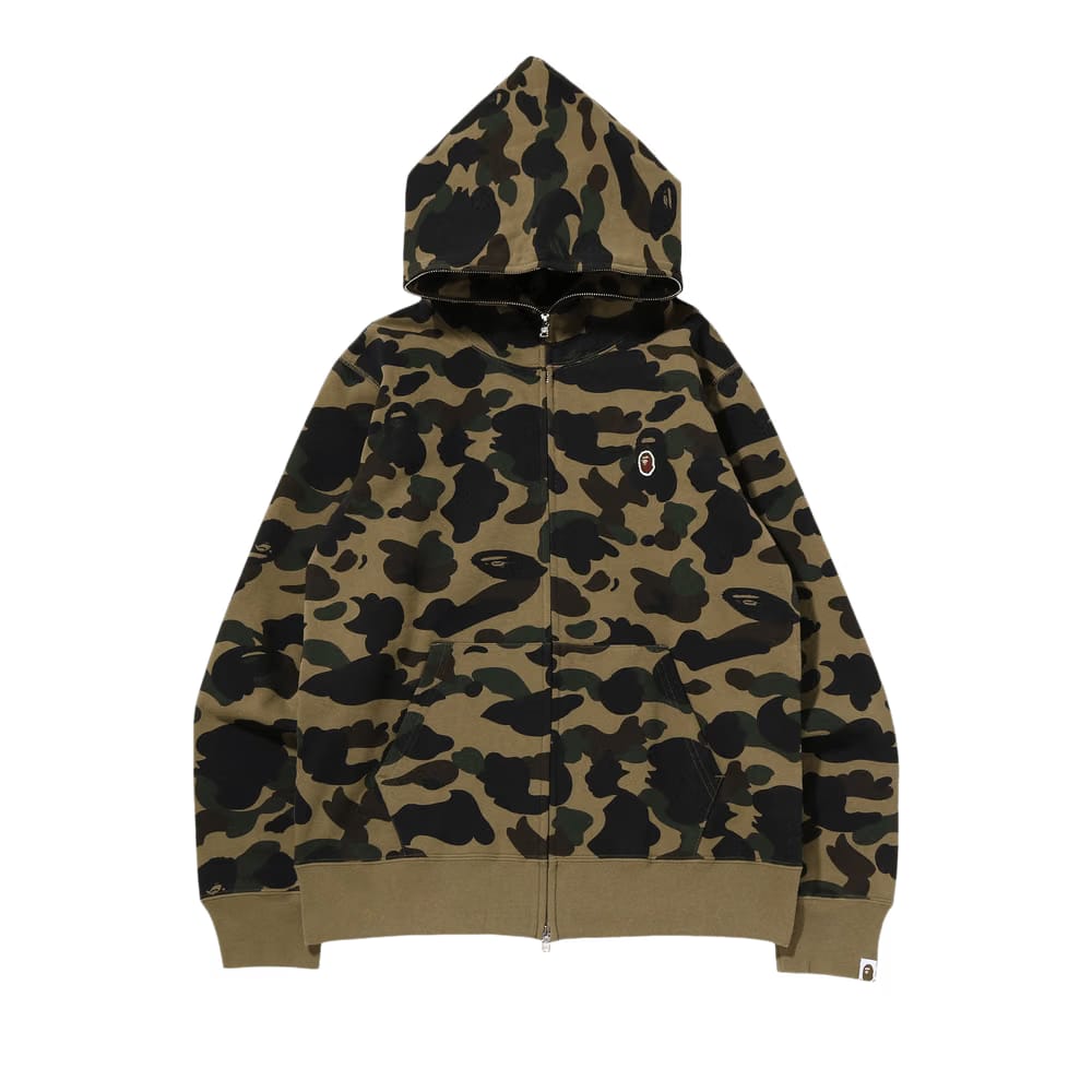 BAPE 1st Camo One Point Full Zip Hoodie Green