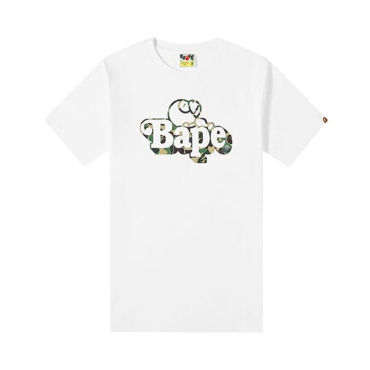 BAPE ABC Camo Milo On T-Shirt White/Green
