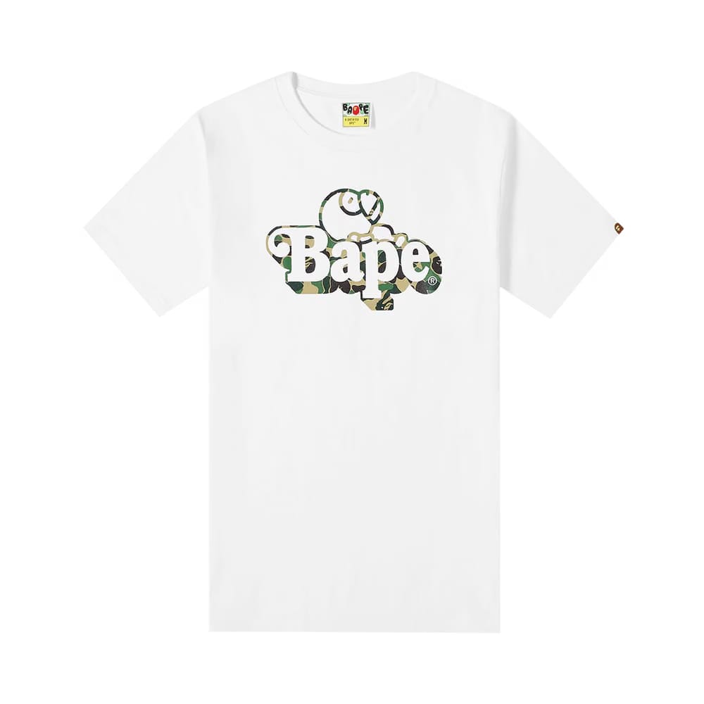BAPE ABC Camo Milo On T-Shirt White/Green