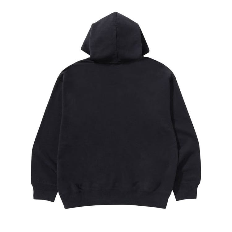 BAPE Garment Dye Bathing Ape Logo Relaxed Fit Pullover Hoodie Grey
