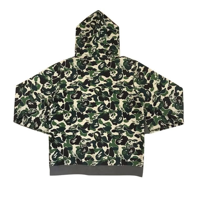 BAPE x Stussy Full Zip Hoodie Skull Camo