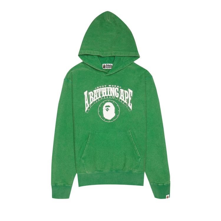 BAPE Washed Relaxed Fit Hoodie Green