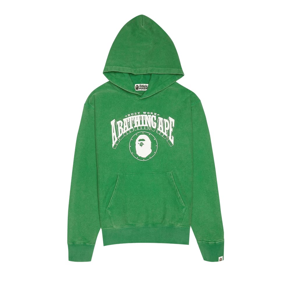 BAPE Washed Relaxed Fit Hoodie Green