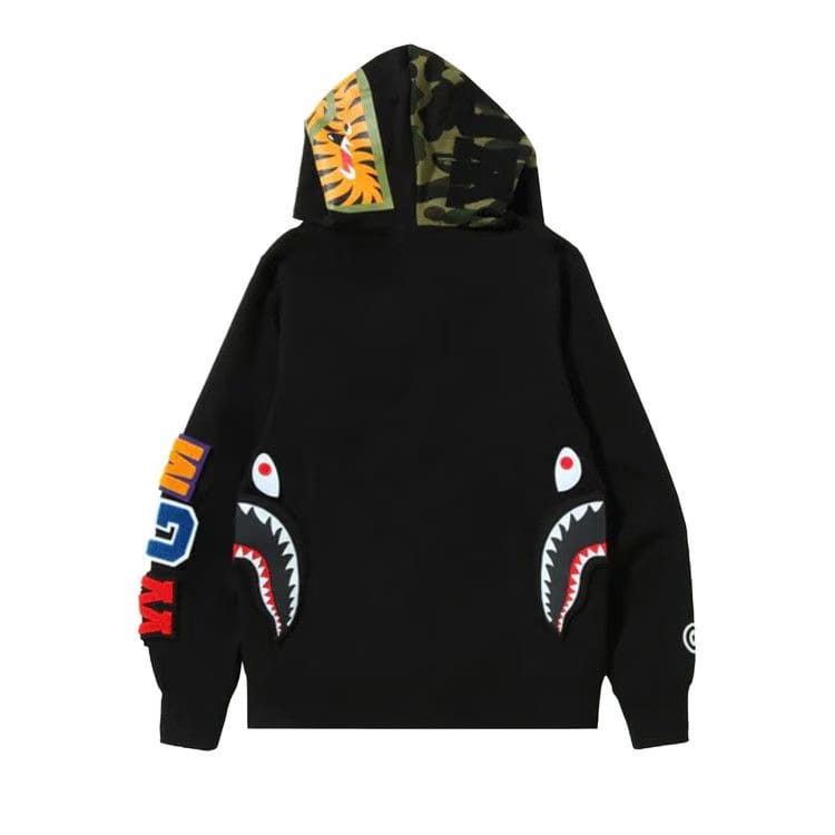 BAPE Detachable Shark Full Zip Hoodie Black