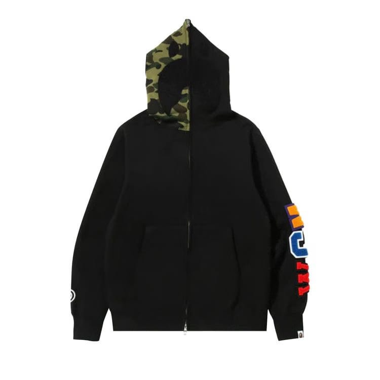 BAPE Detachable Shark Full Zip Hoodie Black