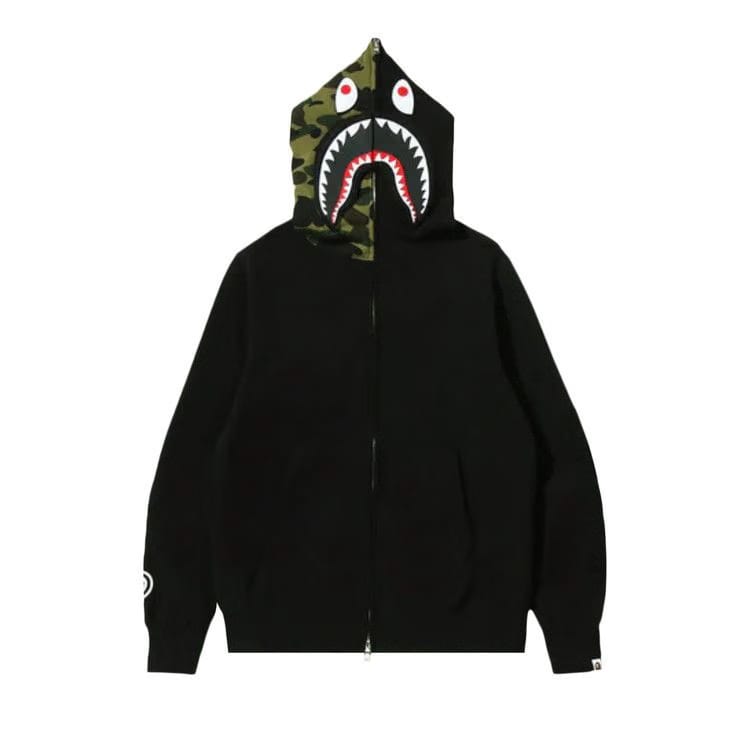 BAPE Detachable Shark Full Zip Hoodie Black
