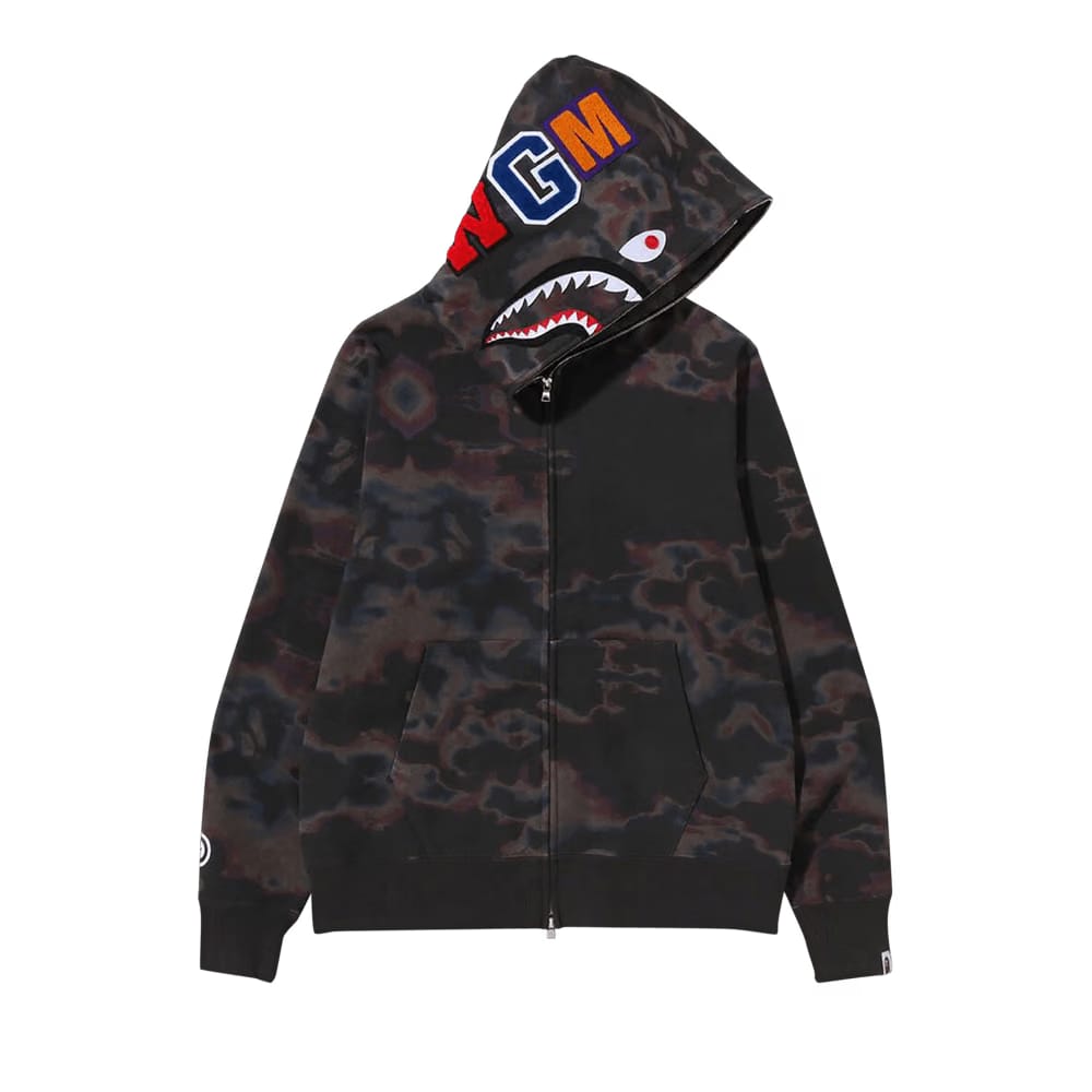 BAPE Thermography Shark Full Zip Hoodie Black