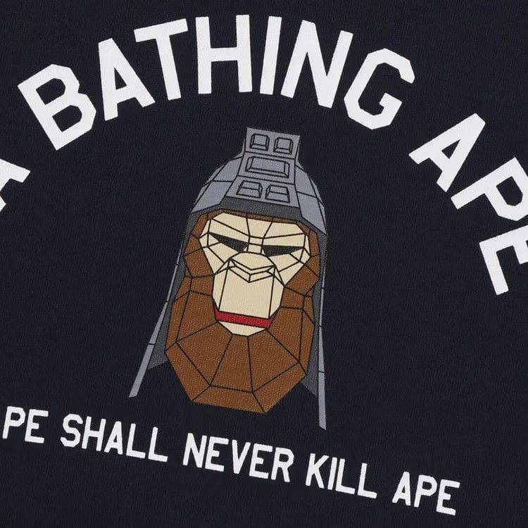 BAPE Polygon Relaxed Fit Pullover Hoodie Navy