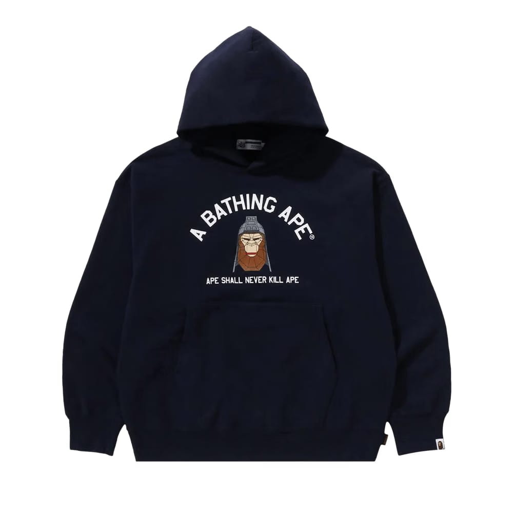 BAPE Polygon Relaxed Fit Pullover Hoodie Navy
