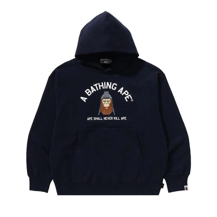 BAPE Polygon Relaxed Fit Pullover Hoodie Navy