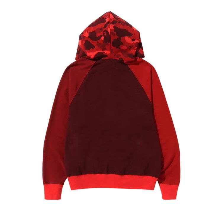 BAPE Color Camo Relaxed Fit Full Zip Hoodie Red