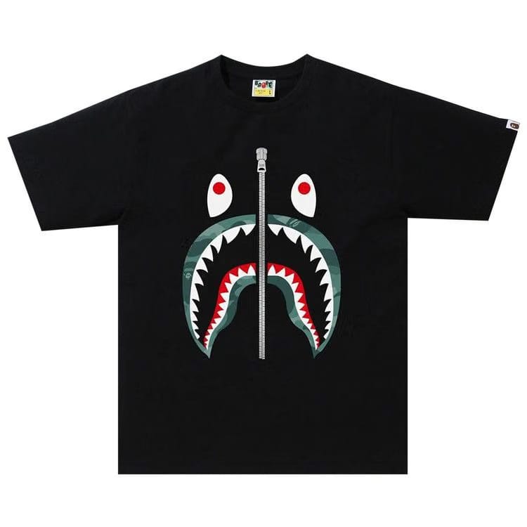 BAPE Color Camo Shark T-Shirt Black/Green