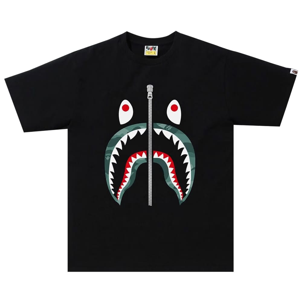 BAPE Color Camo Shark T-Shirt Black/Green