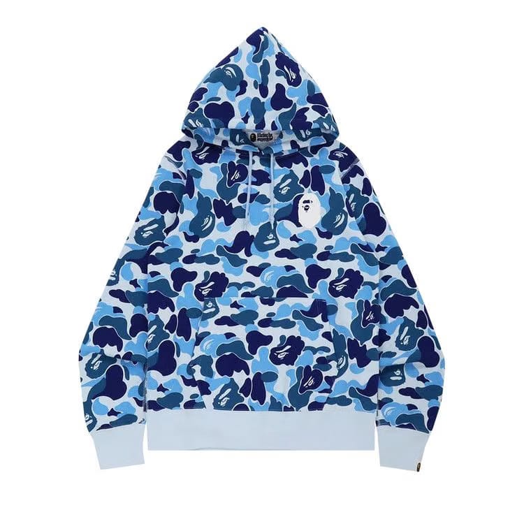 BAPE Big ABC Camo Ape Head Pullover Hoodie Blue