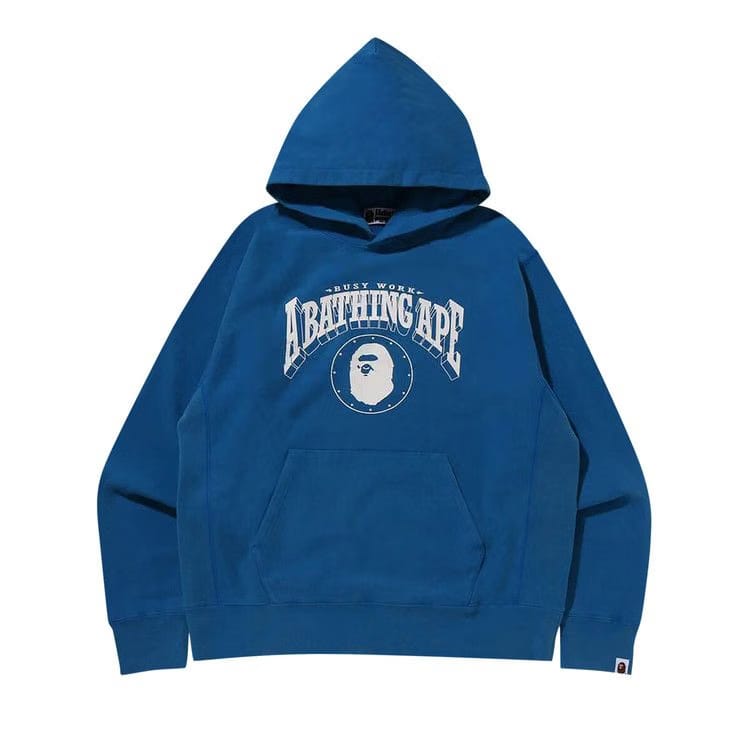 BAPE Washed Relaxed Fit Hoodie Blue