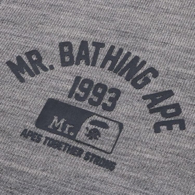BAPE Zip Up Pullover Hoodie Grey