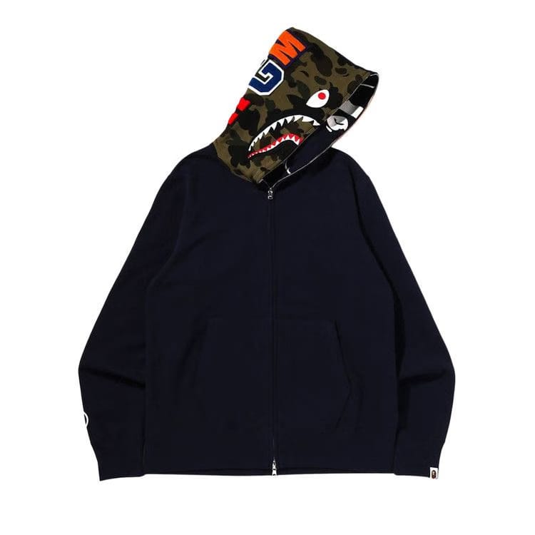 BAPE Crazy Face Full Zip Hoodie Navy