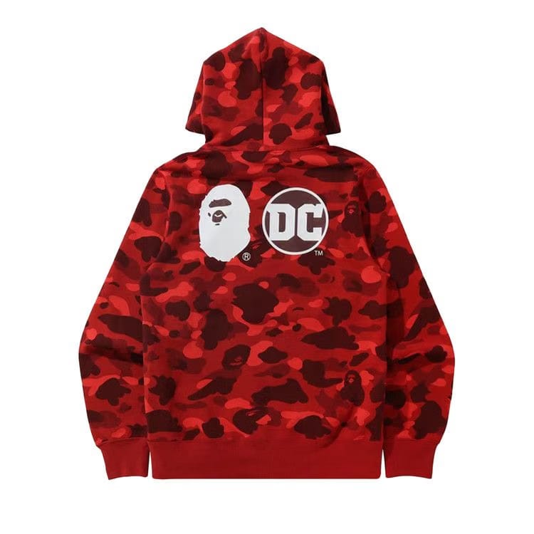 BAPE x DC Superman Camo Pullover Hoodie Red
