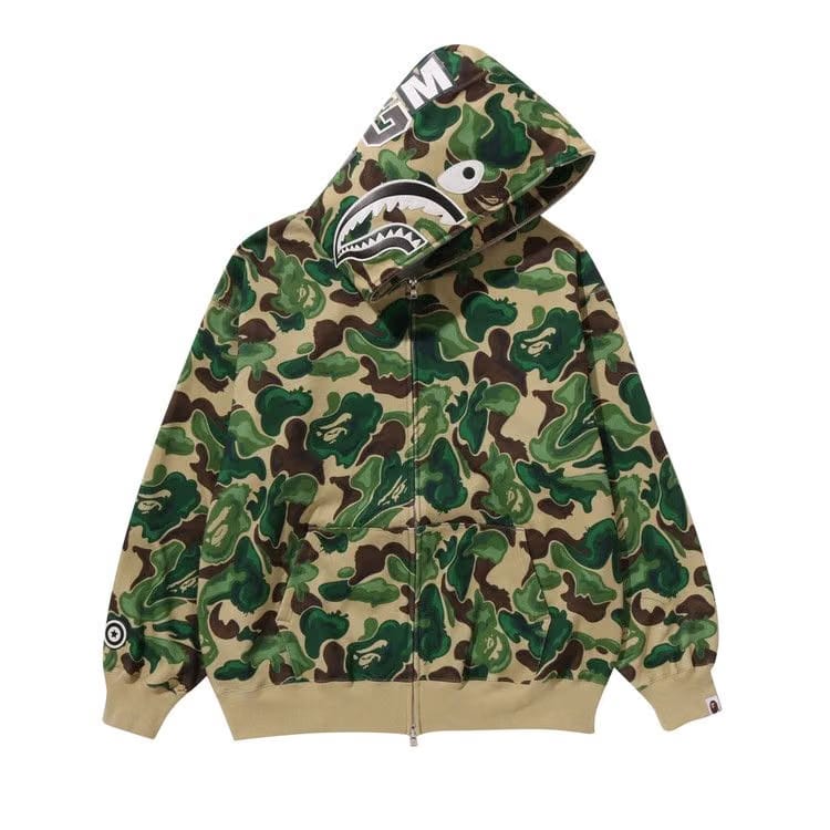 BAPE Art Camo Shark Hoodie Green