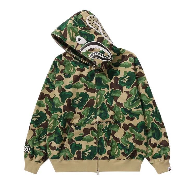 BAPE Art Camo Shark Hoodie Green