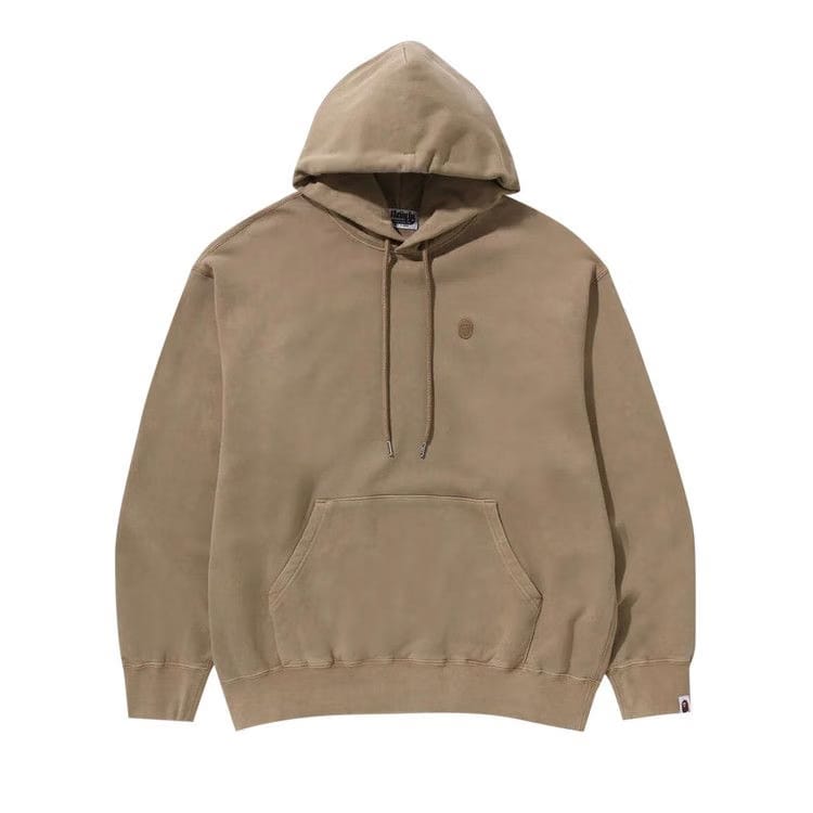 BAPE Ape Head One Point Garment Dye Pullover Hoodie Beige
