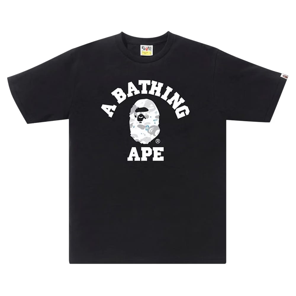 BAPE Space Camo College T-Shirt Black