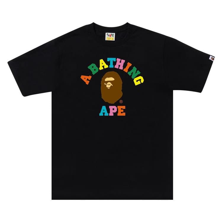 BAPE Colors College T-Shirt Black/Multicolor
