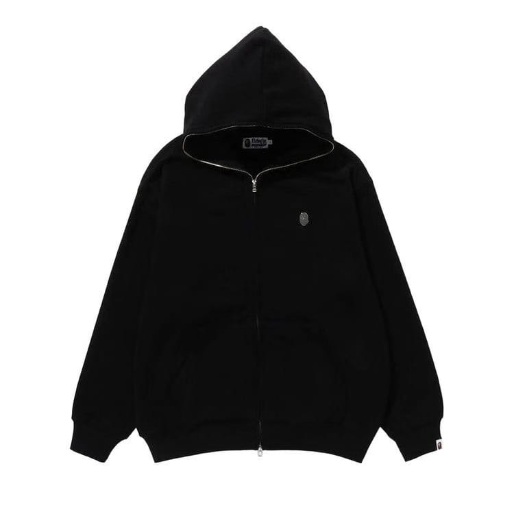 BAPE Metal One Point Full Zip Hoodie Black