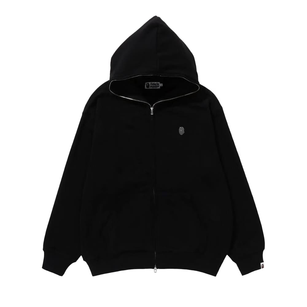 BAPE Metal One Point Full Zip Hoodie Black