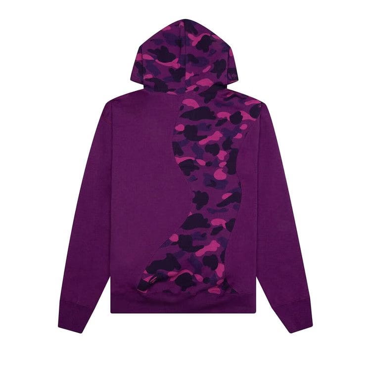 BAPE Color Camo College Cutting Relaxed Fit Hoodie Purple