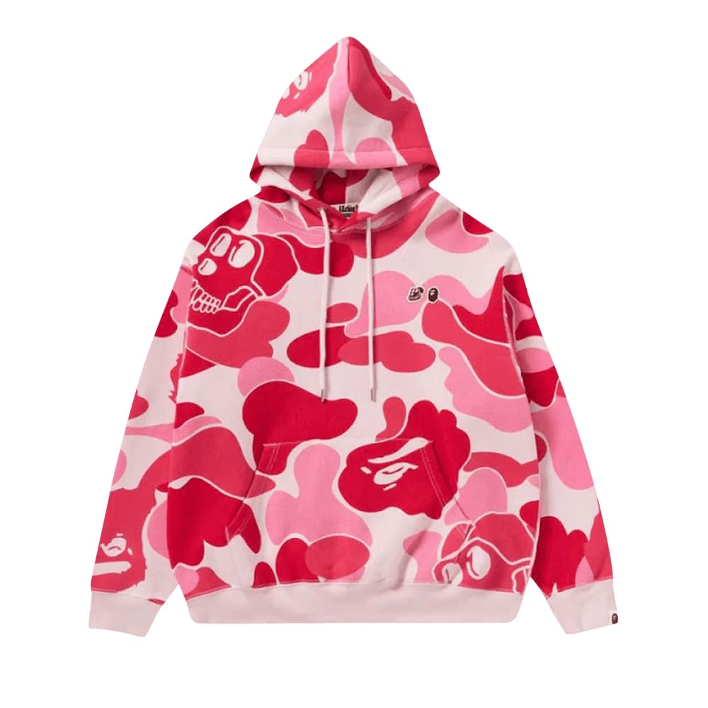 BAPE x BAYC Camo Pullover Hoodie Pink