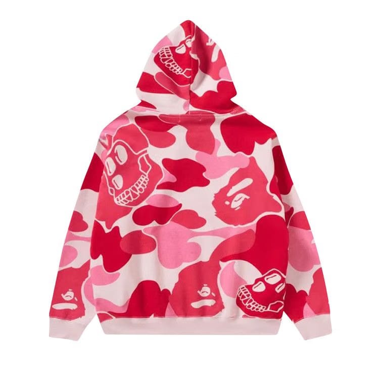 BAPE x BAYC Camo Pullover Hoodie Pink