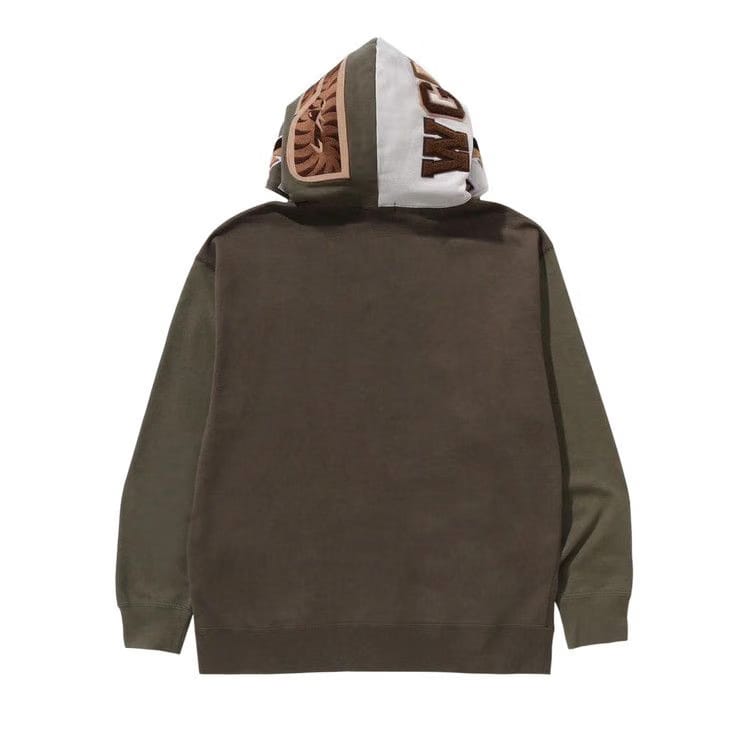 BAPE Shark Full Zip Hoodie #2 Olive Drab