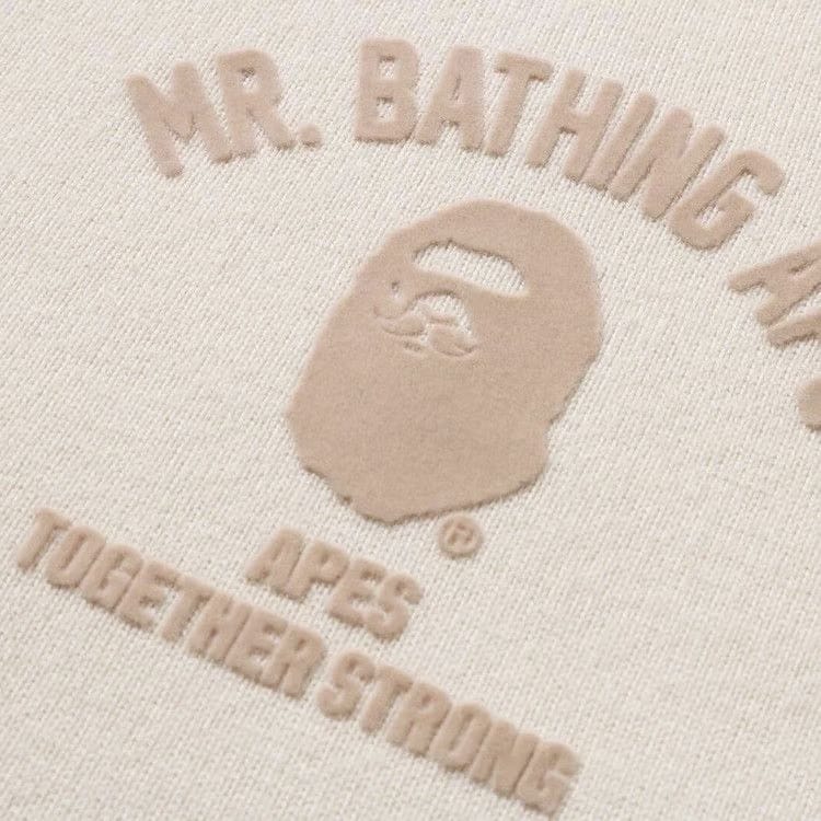 BAPE College Pullover Hoodie Ivory