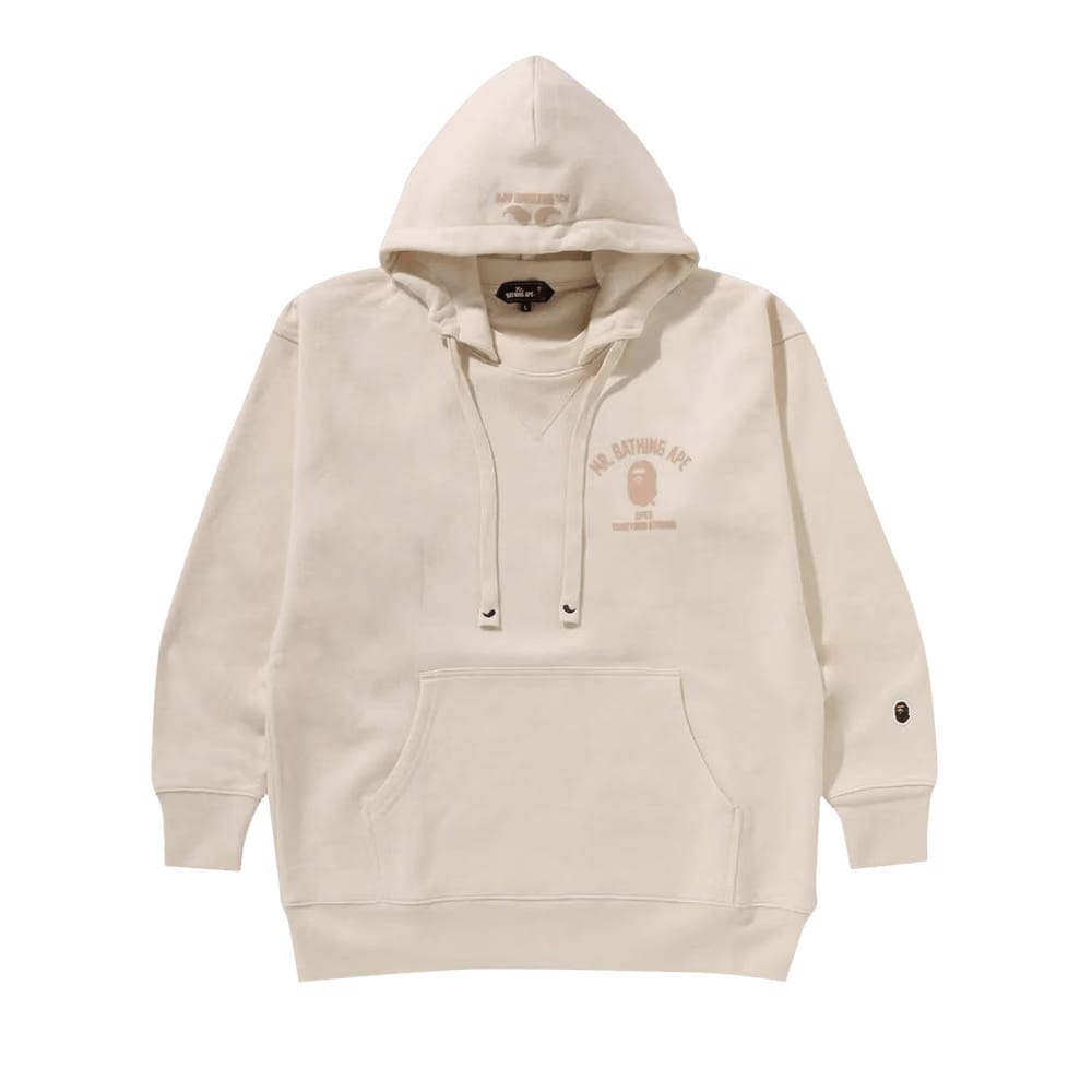 BAPE College Pullover Hoodie Ivory