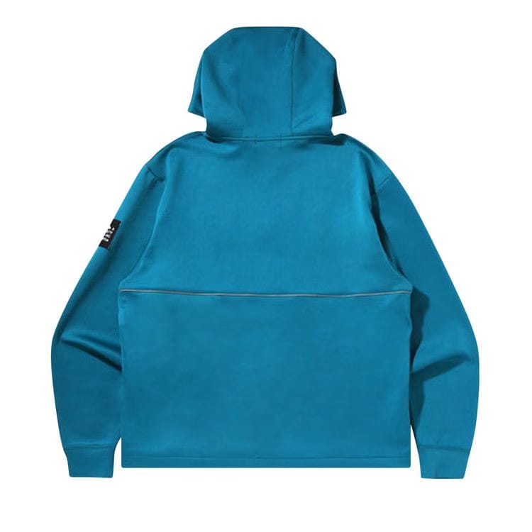 BAPE 1st Camo Pocket Relaxed Fit Double Knit Half Zip Hoodie Blue