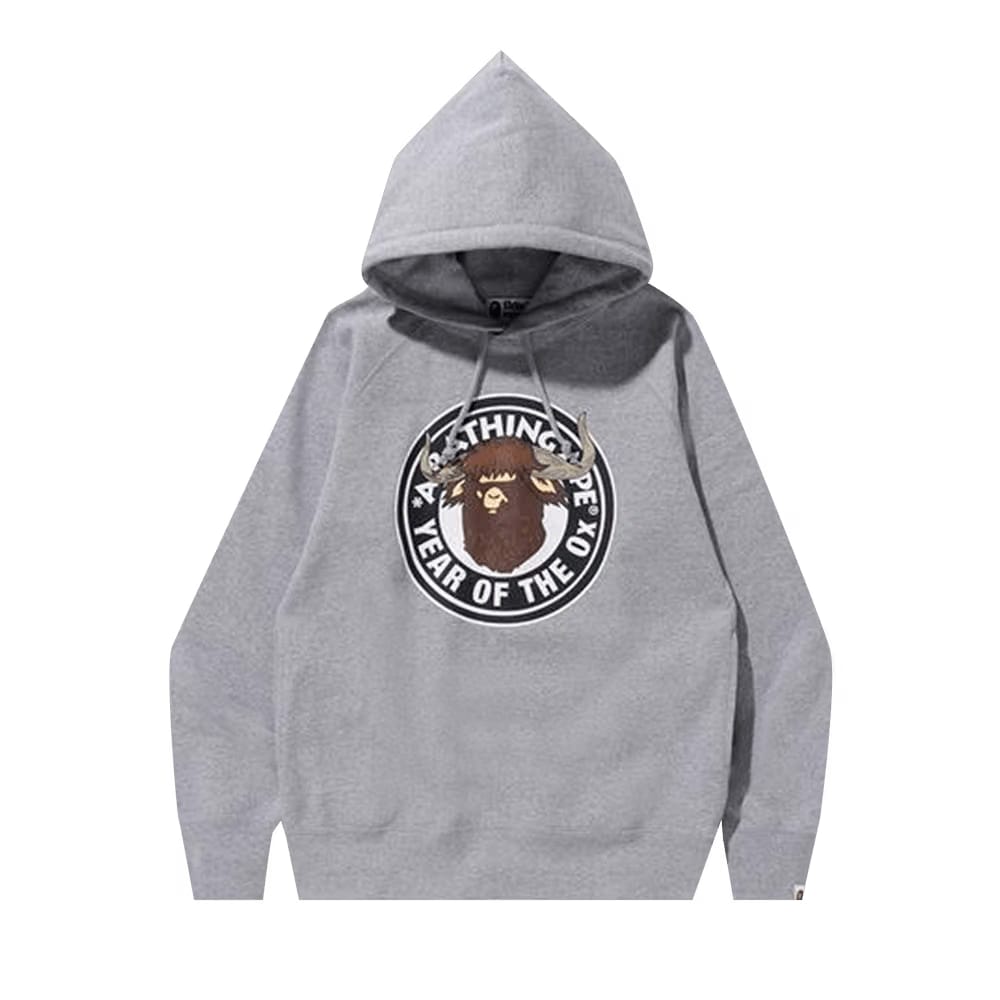 BAPE Year Of The Ox Pullover Hoodie Grey
