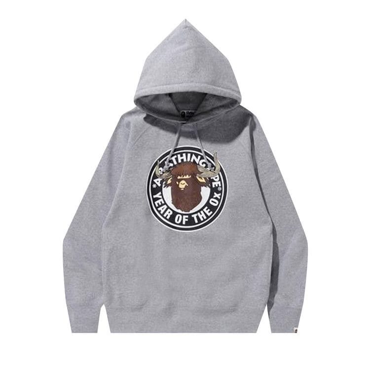 BAPE Year Of The Ox Pullover Hoodie Grey