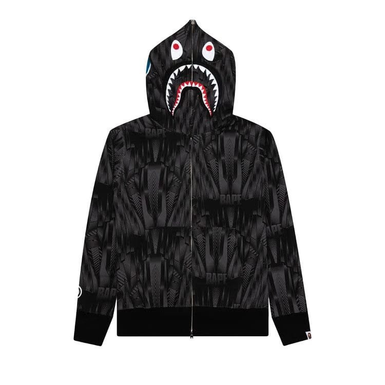 BAPE Speed Racer Shark Full Zip Hoodie Black