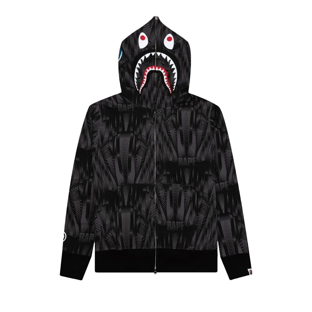 BAPE Speed Racer Shark Full Zip Hoodie Black