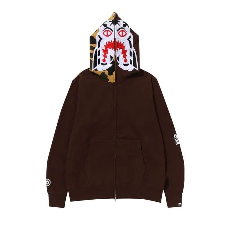 BAPE 1st Camo Tiger Full Zip Hoodie Brown