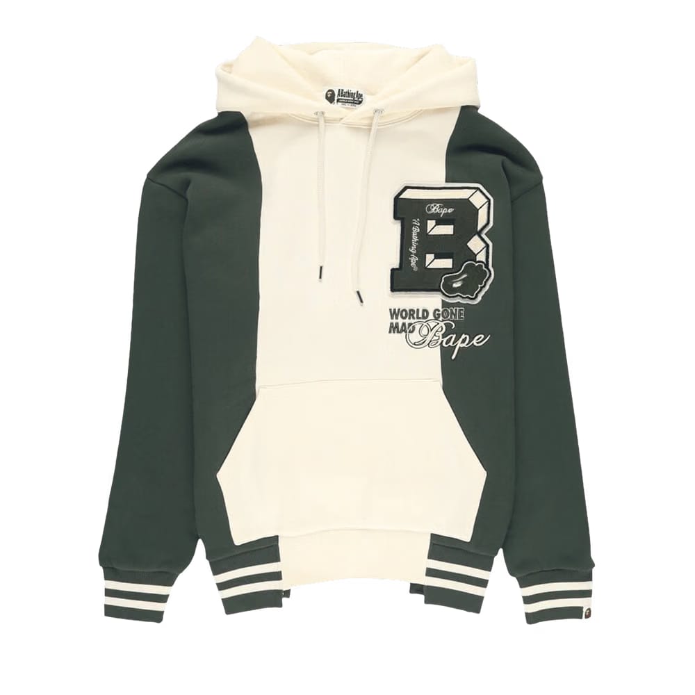BAPE Badges Color Blocking Hoodie Ivory