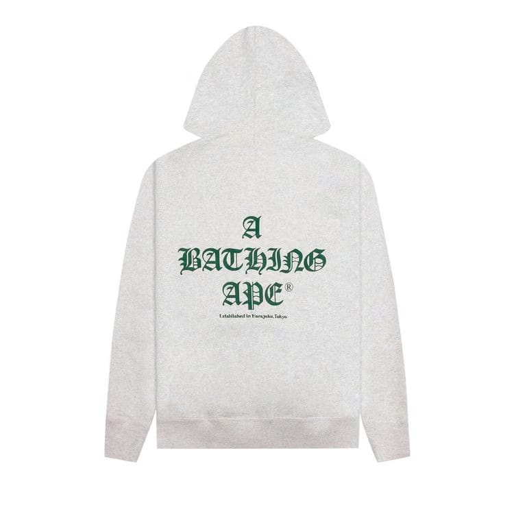 BAPE A Bathing Ape Pullover Hoodie Grey