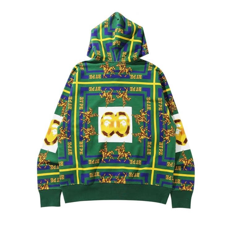 BAPE Double Ape Head Relaxed Full Zip Hoodie Green