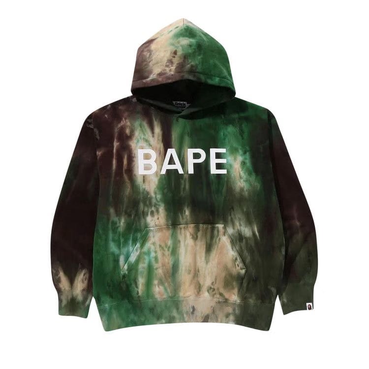 BAPE Ice Dye Relaxed Fit Pullover Hoodie Green