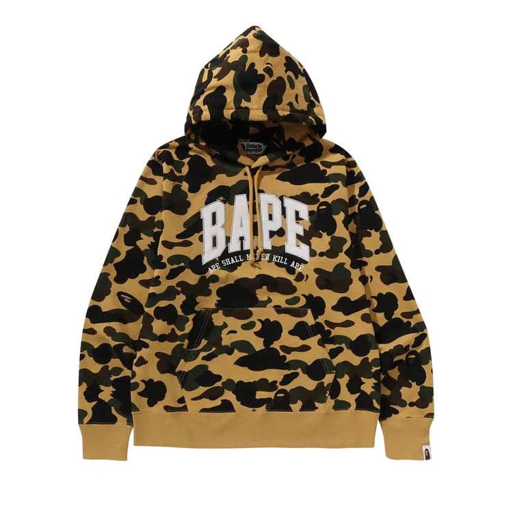 BAPE 1st Camo Pullover Hoodie Yellow