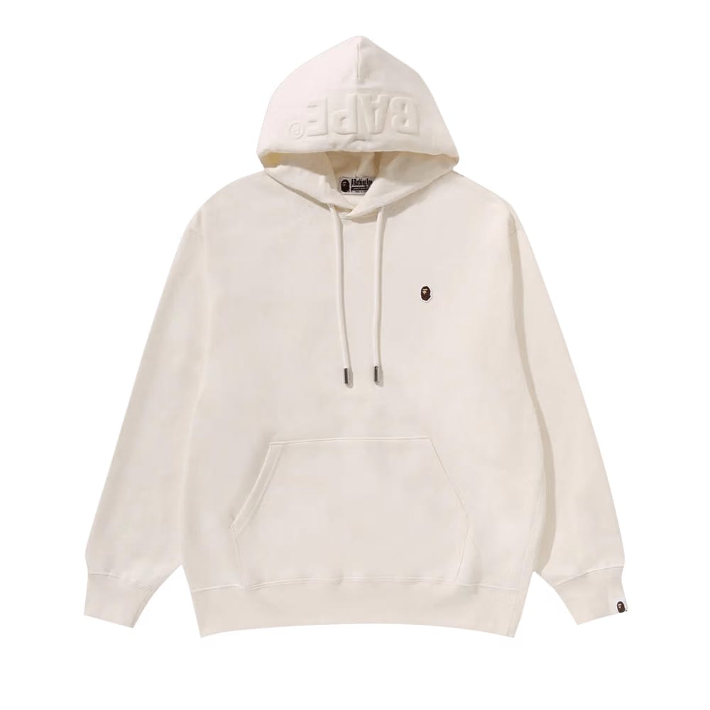 BAPE One Point Relaxed Fit Pullover Hoodie Ivory