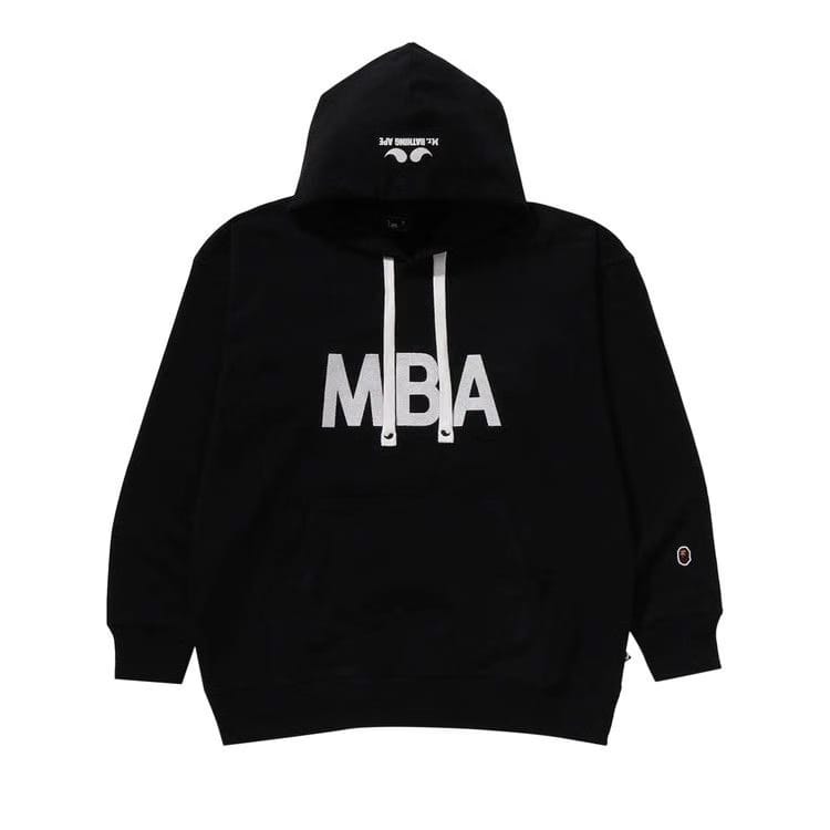 BAPE Logo Pullover Hoodie Black